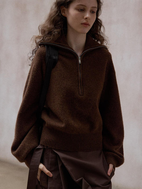 Veloria Wool Lapel Pullover